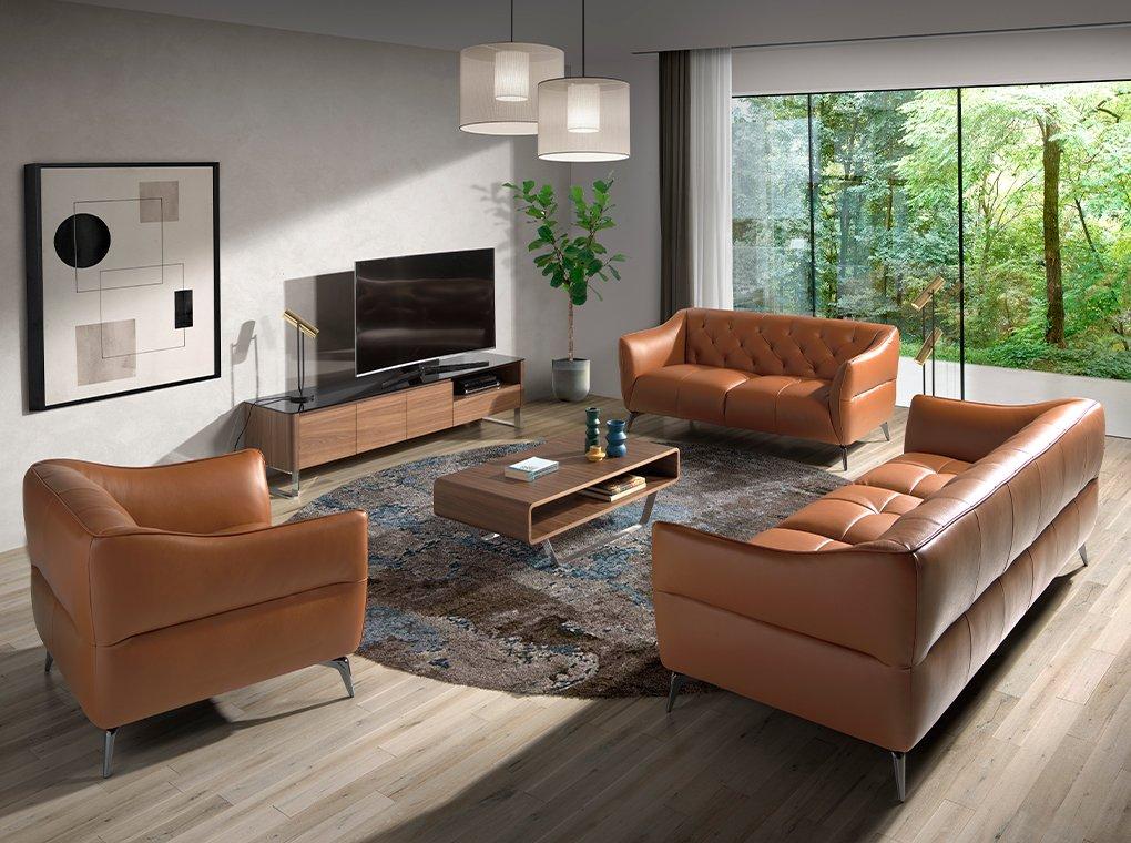 ANGEL CERDA Table basse rectangulaire en noyer et acier chromé  