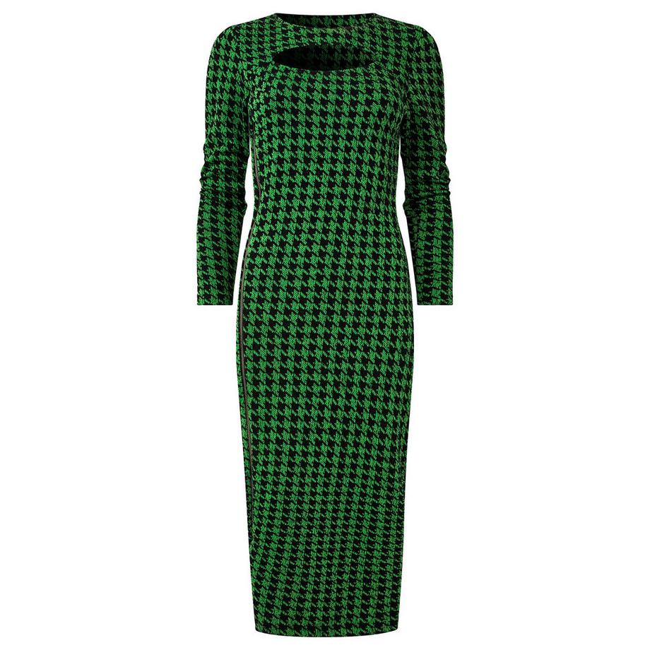 Joe Browns Robe Moulante Jacquard Fermeture Éclair avant  