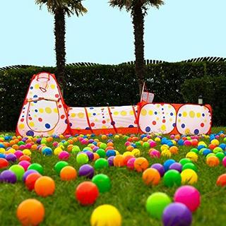 Activity-board  Tente de jeu pour enfants, 3 pièces, Tunnel, aire de jeux, maison de jeu Pop-up, tente pour enfants avec Tunnel rampant 