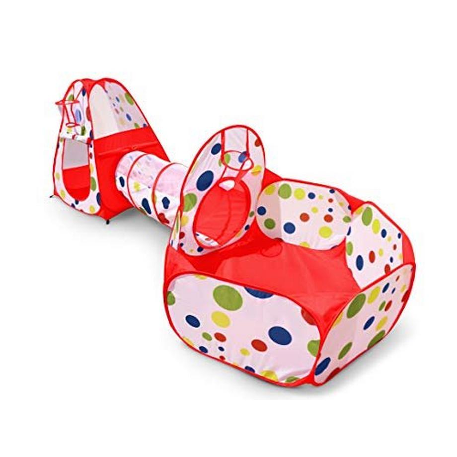 Activity-board  Tente de jeu pour enfants, 3 pièces, Tunnel, aire de jeux, maison de jeu Pop-up, tente pour enfants avec Tunnel rampant 