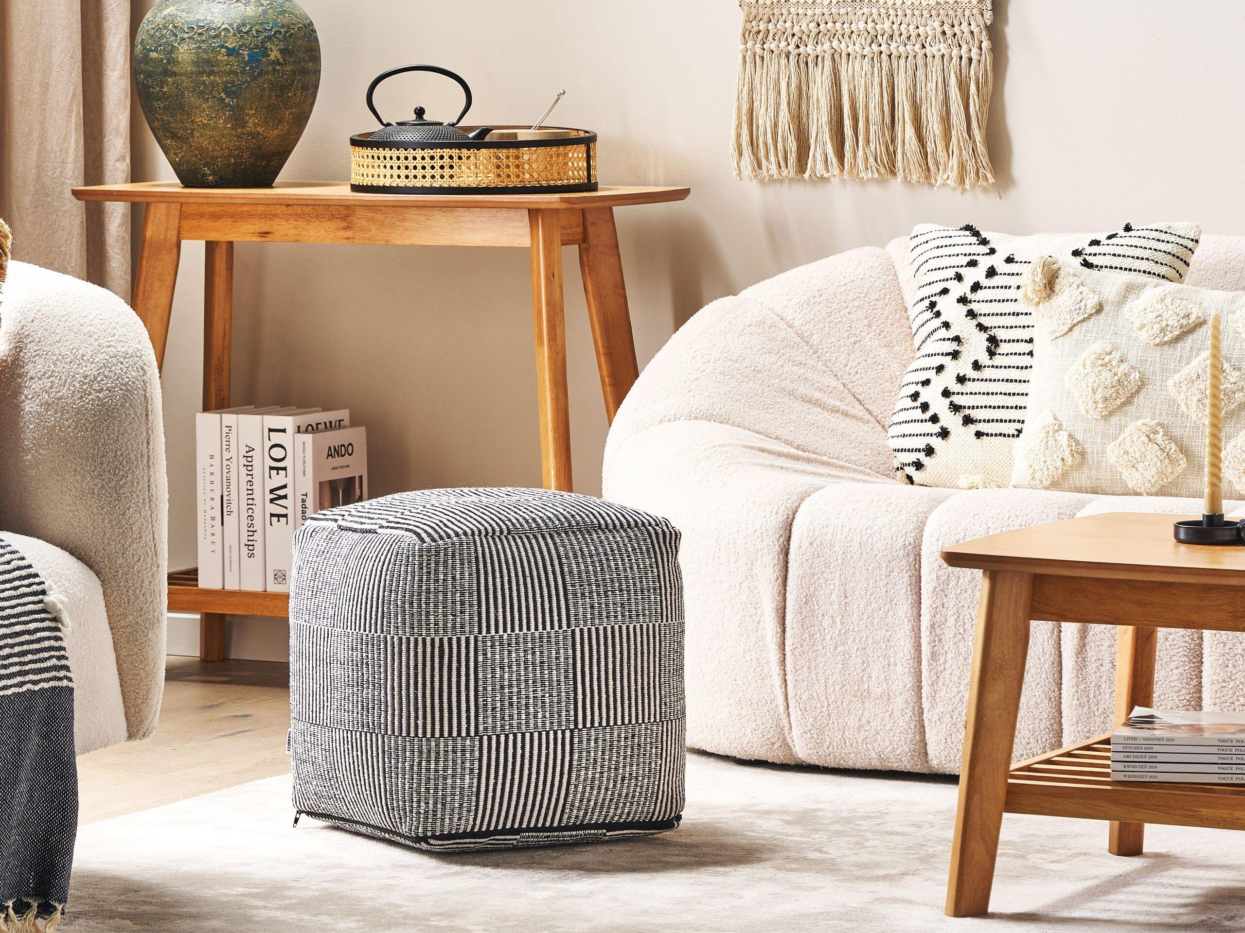 Beliani Pouf en Cotone Moderno PANDRAN  