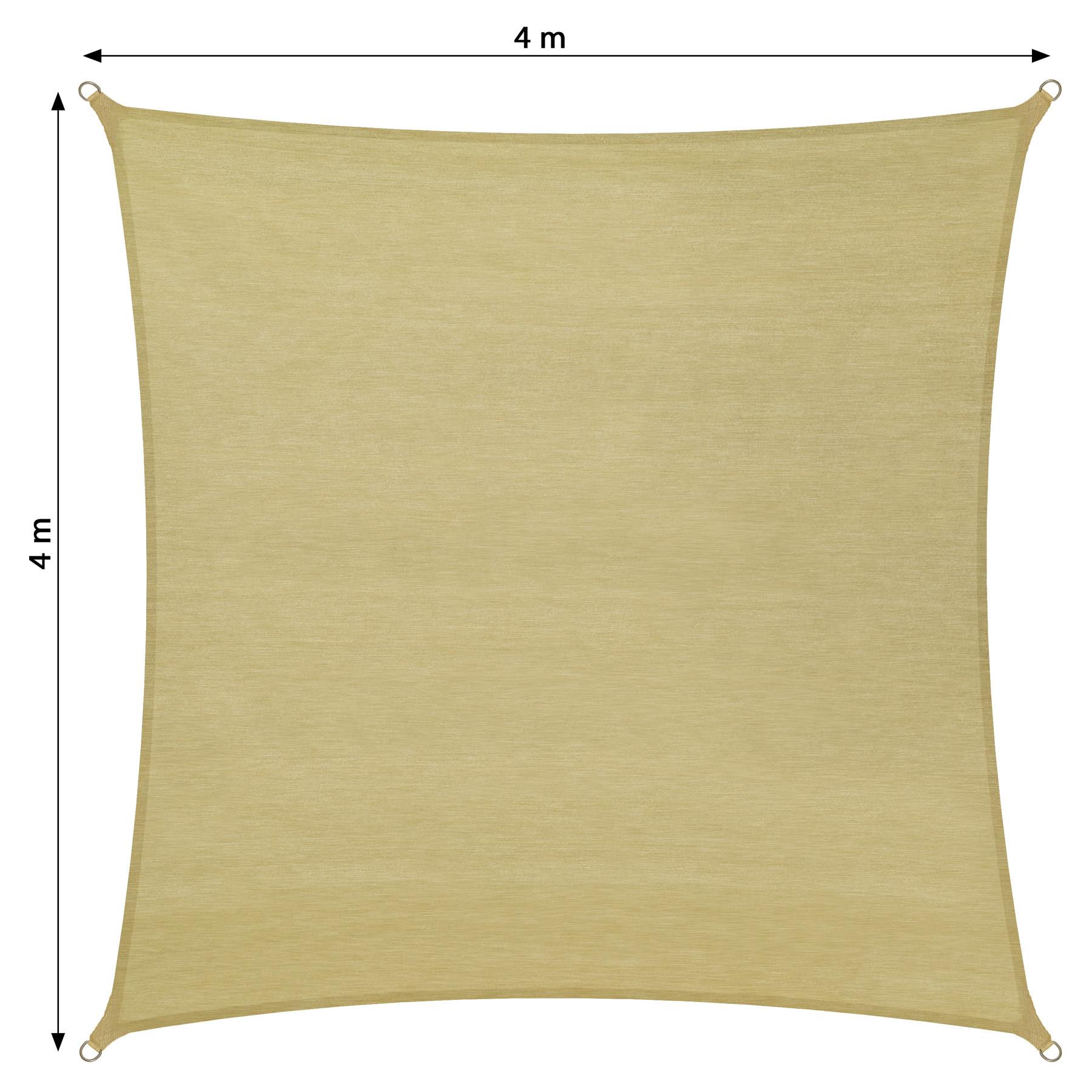 Tectake Voile d'ombrage carrée, beige  