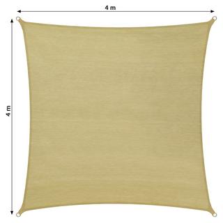 Tectake Voile d'ombrage carrée, beige  