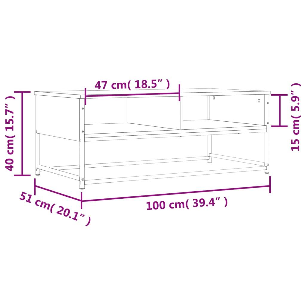 VidaXL Table basse bois d'ingénierie  