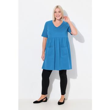 Longshirt, Empirenaht, A-Linie, V-Ausschnitt, Halbarm