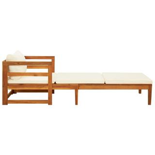 VidaXL Chaise longue bois d'acacia  