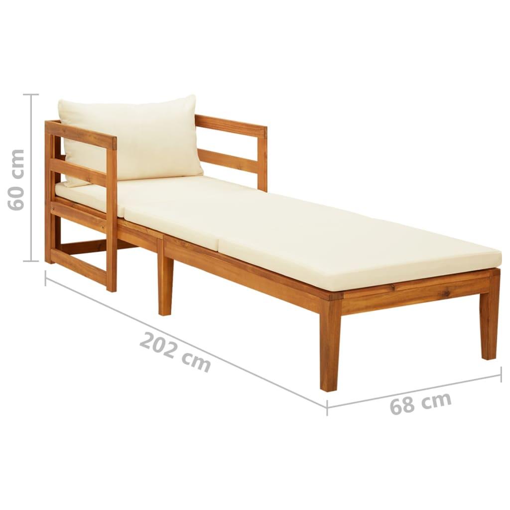 VidaXL Chaise longue bois d'acacia  