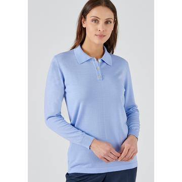 Pull pure laine mérinos col polo.