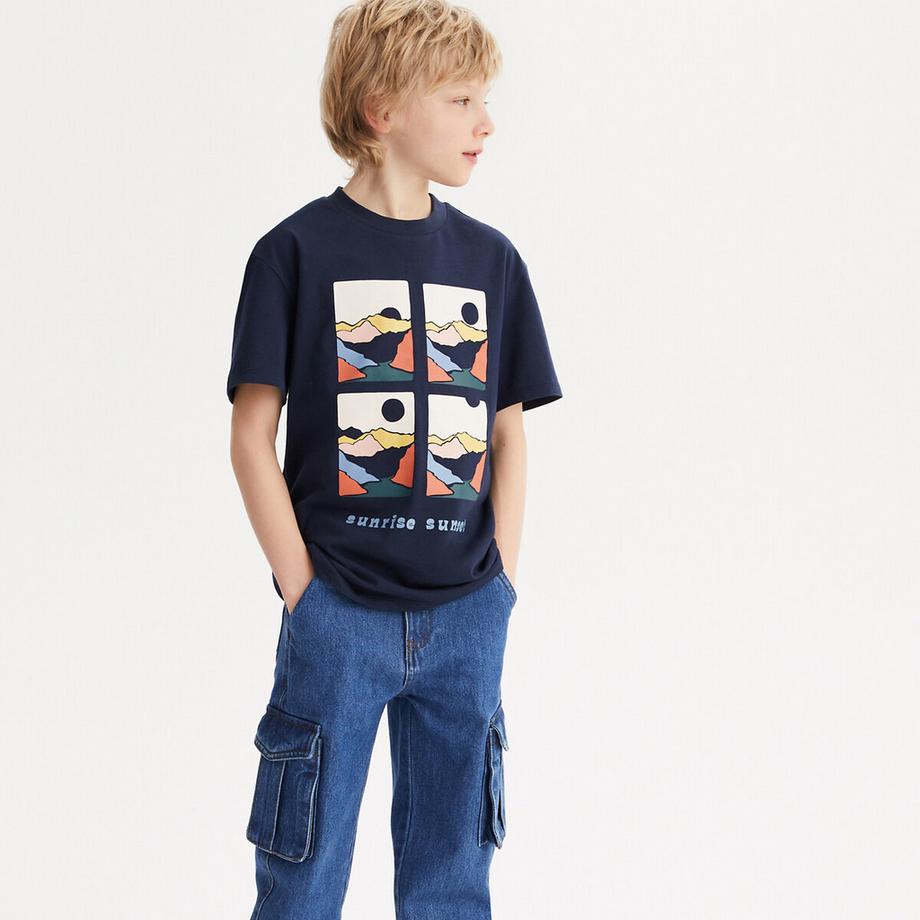 La Redoute Collections  Kurzarm-T-Shirt mit Landschaftsdruck 