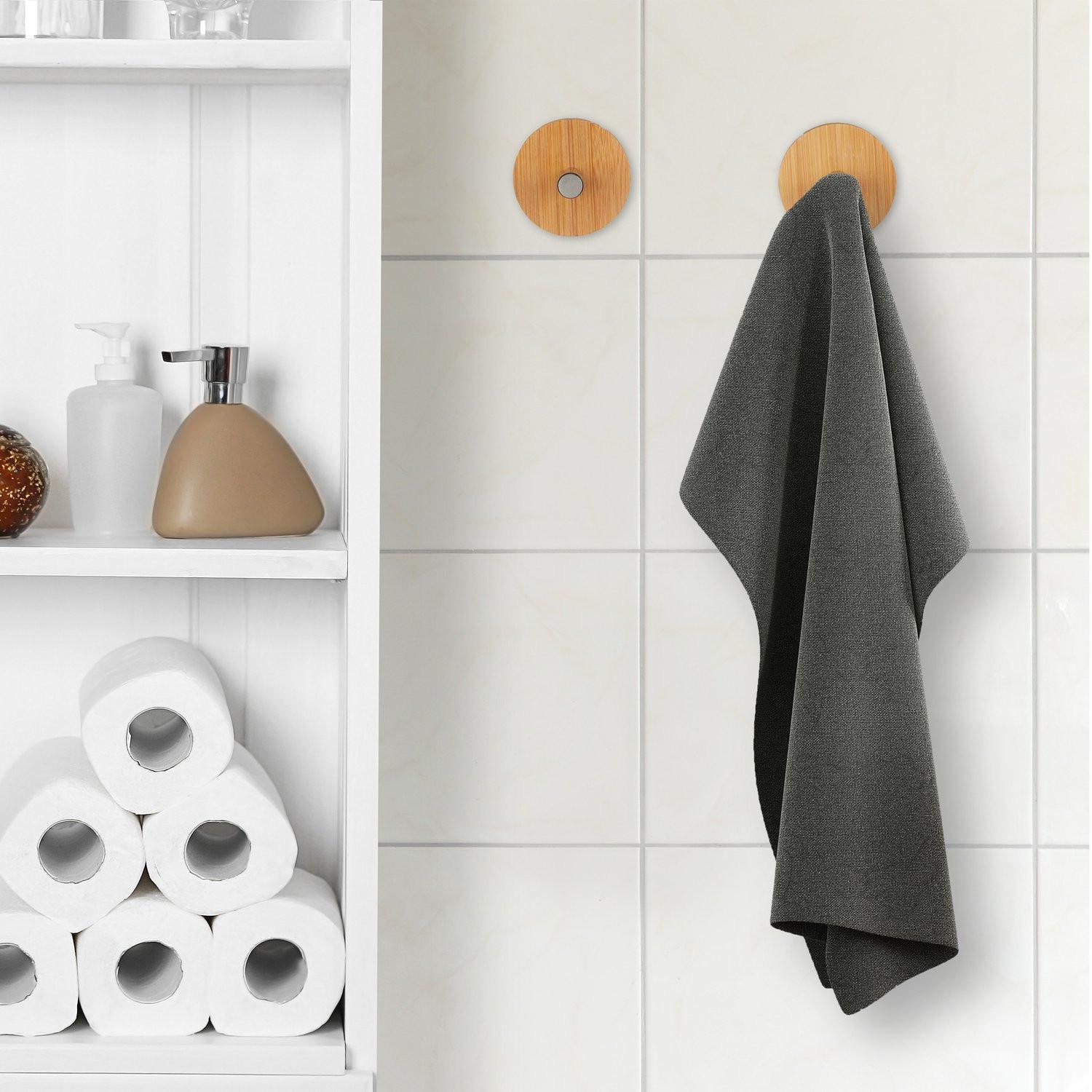 B2X Set di 4 ganci adesivi per asciugamani  