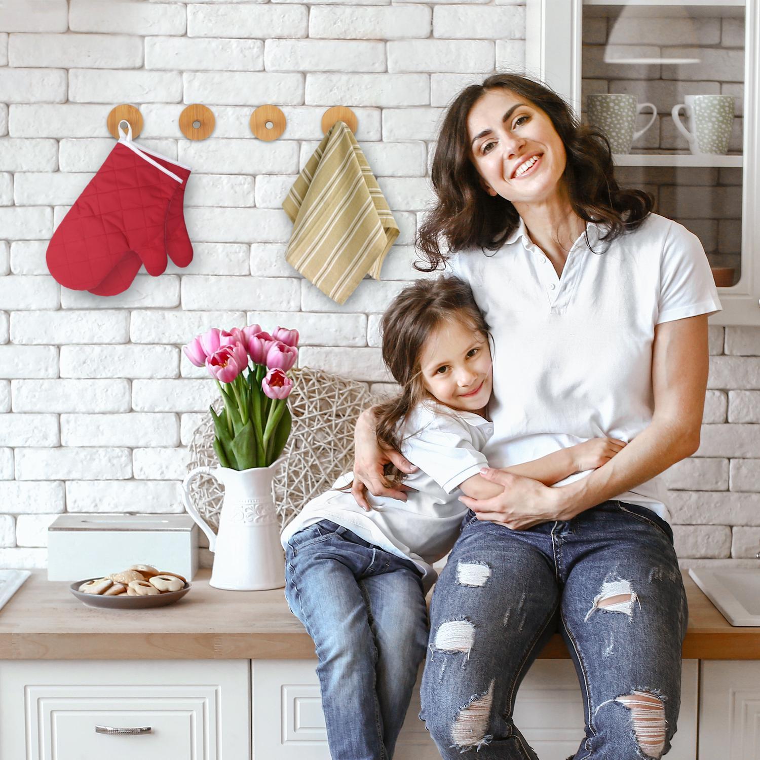 B2X Set di 4 ganci adesivi per asciugamani  