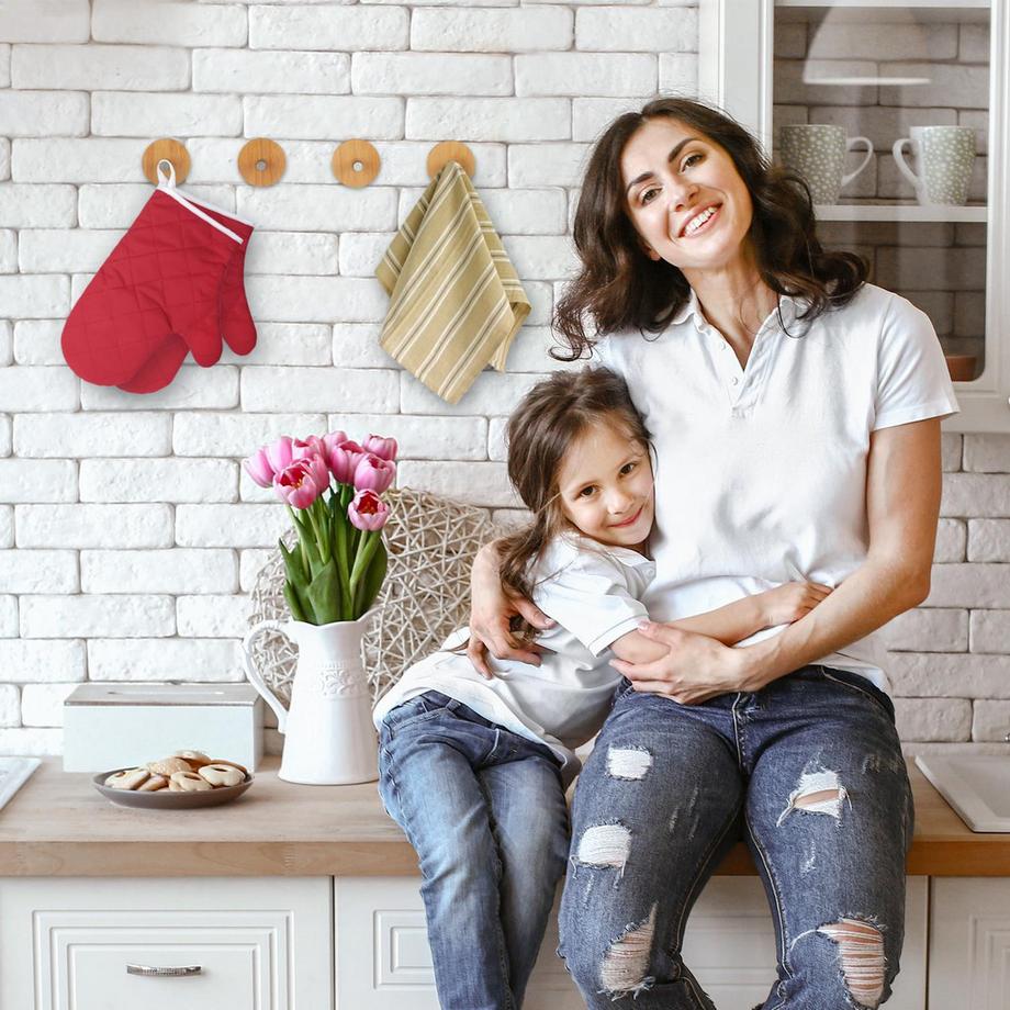 B2X Set di 4 ganci adesivi per asciugamani  