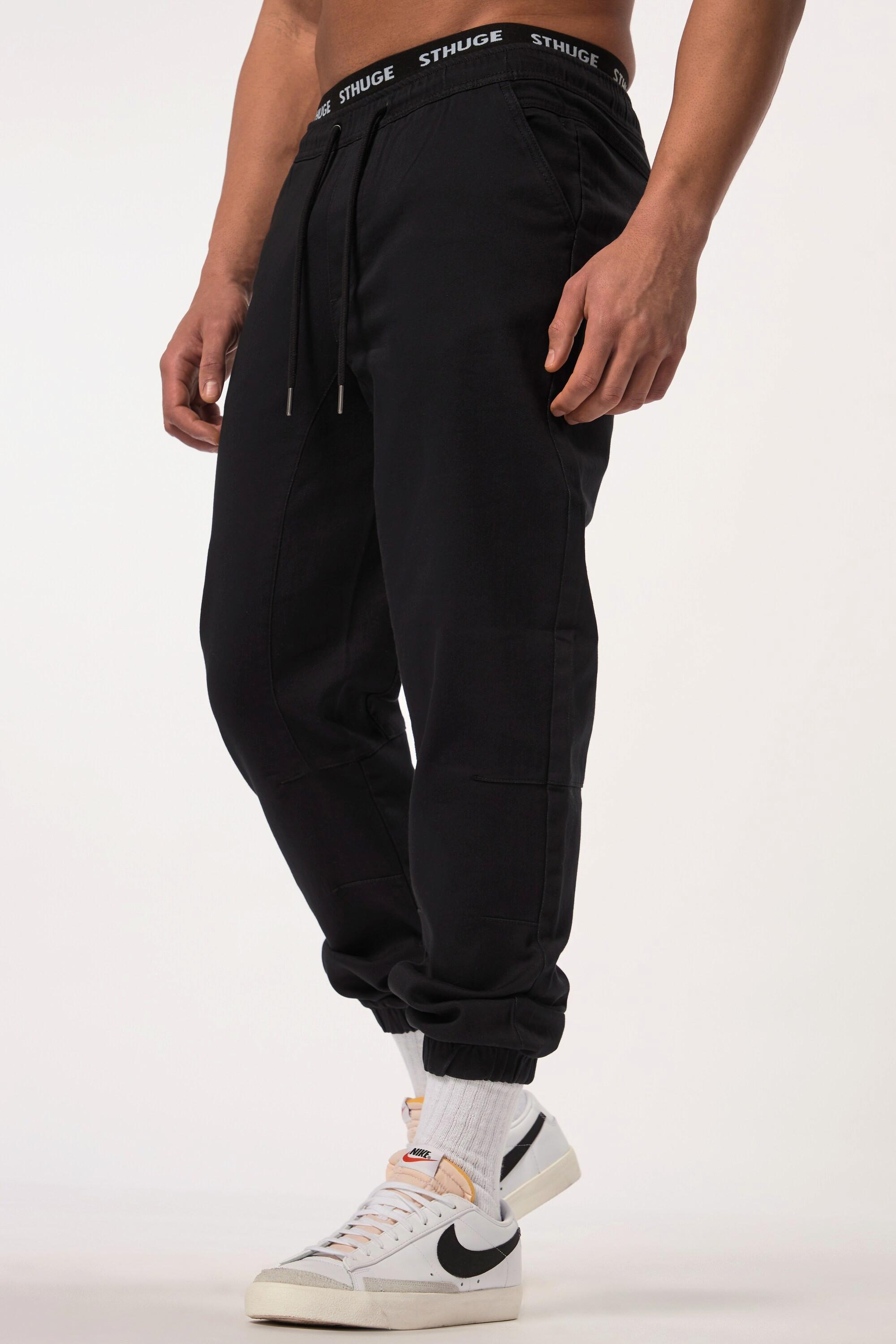 Sthuge  Pantaloni dalla vestibilità moderna con cintura elastica e tre tasche, disponibili fino alla tg. 8XL 