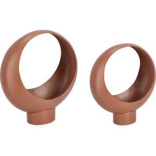 mutoni Jardinière Keyra marron ronde (lot de 2)  