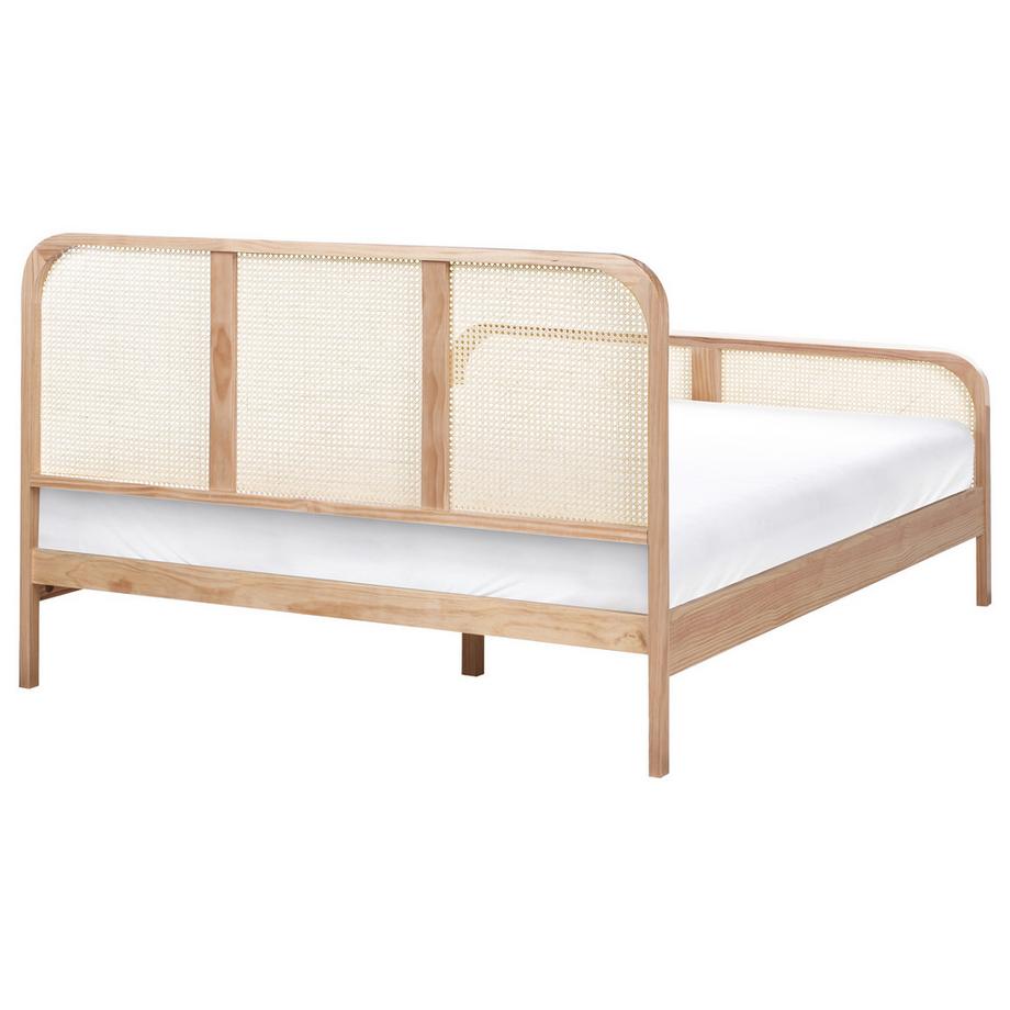 Beliani Lit avec sommier en Bois de pin  GONFARON  