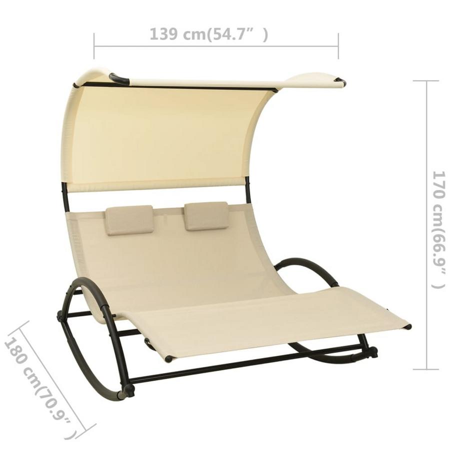 VidaXL Chaise longue acier  