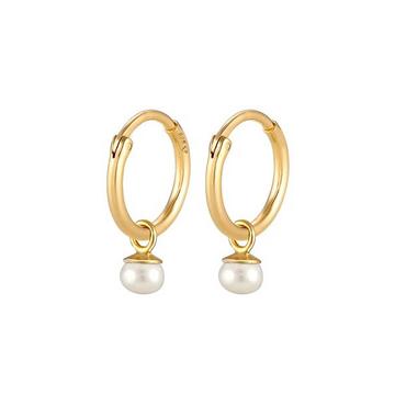 Ohrringe Creolen Süßwasserzuchtperle