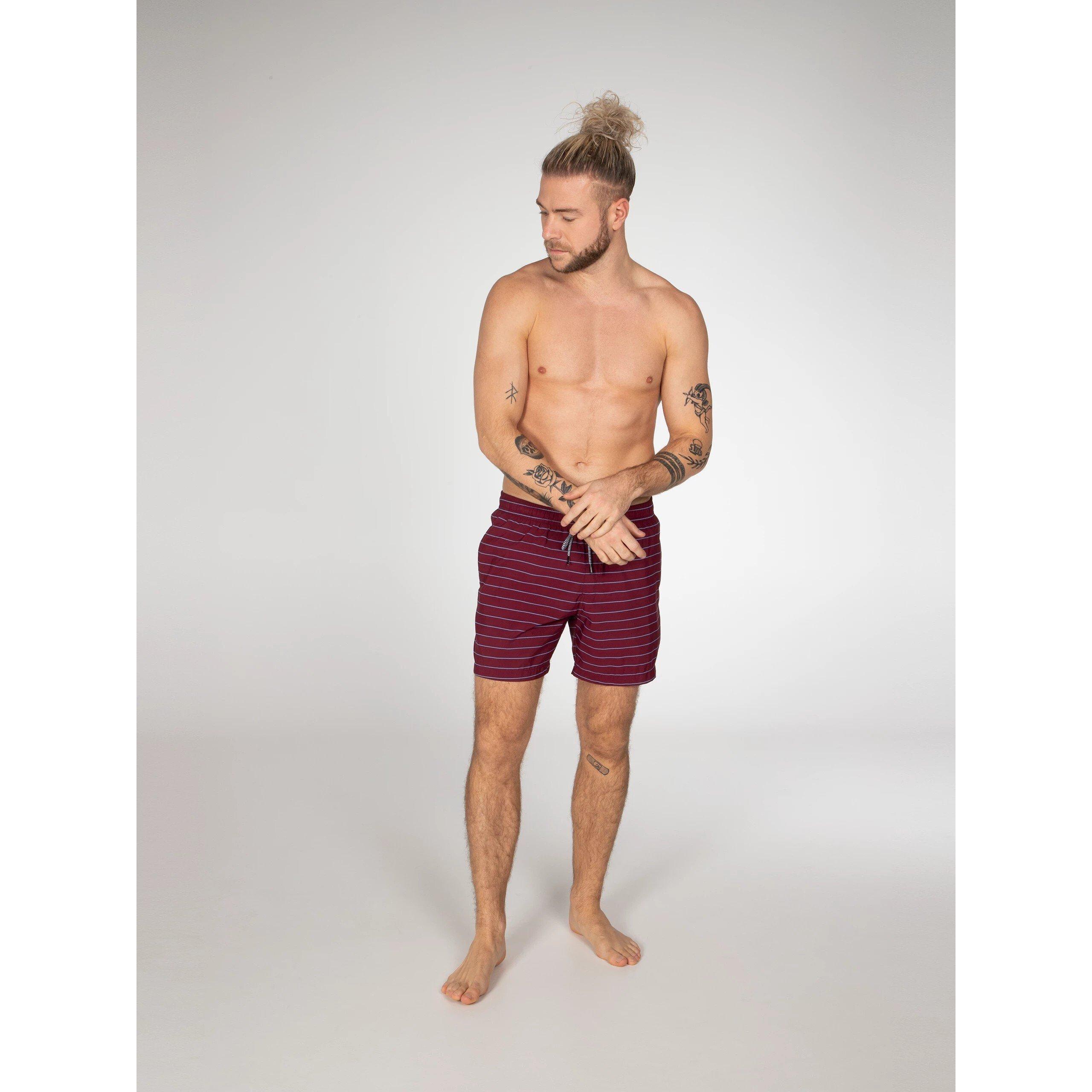 PROTEST Sharif Gestreifte Strandshorts  