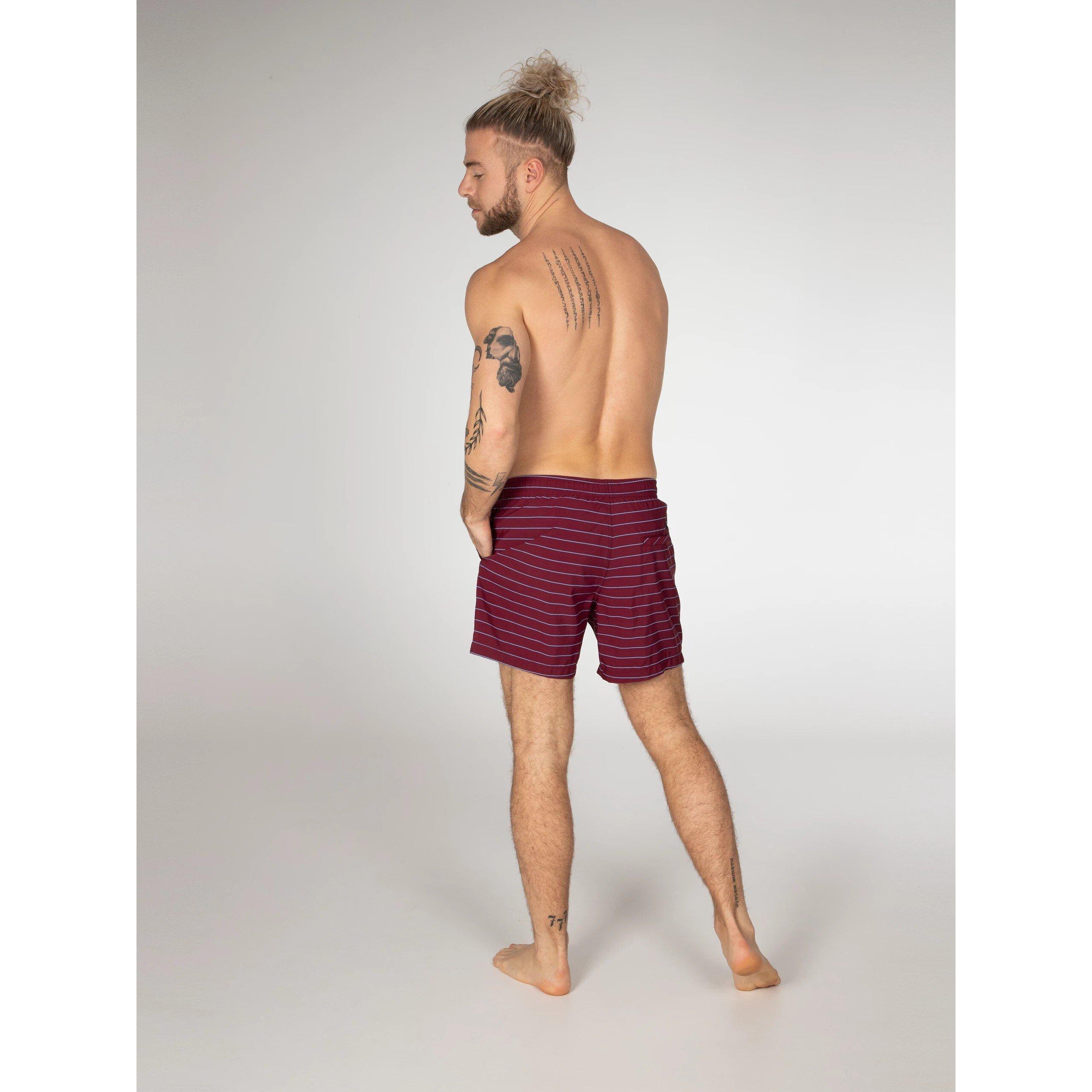 PROTEST Sharif Gestreifte Strandshorts  