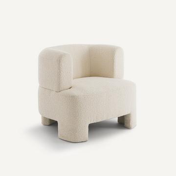 Fauteuil petit modèle tissu bouclette