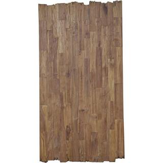 mutoni Tavolo 180x100 cm - teak naturale riciclato - metallo argento antico  