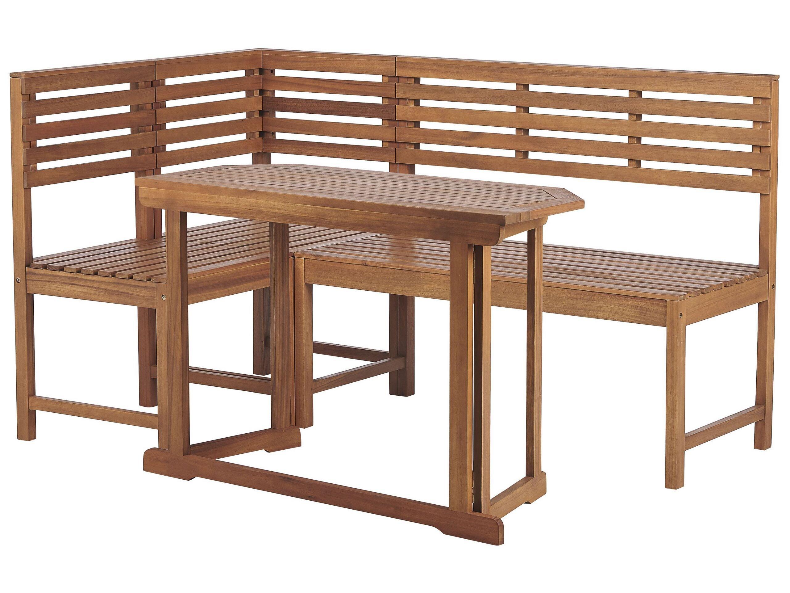 Beliani Set da pranzo da giardino en Legno d'acacia Scandinavo TREIA  