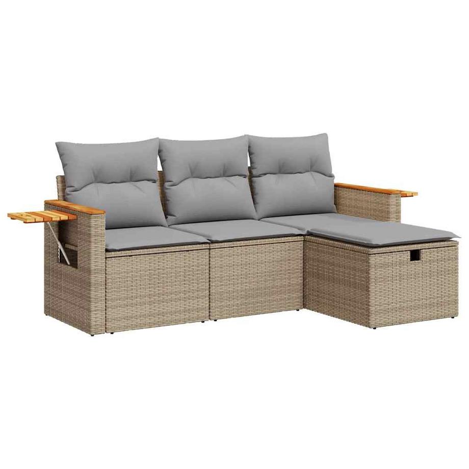 set di divani da giardino Polirattan