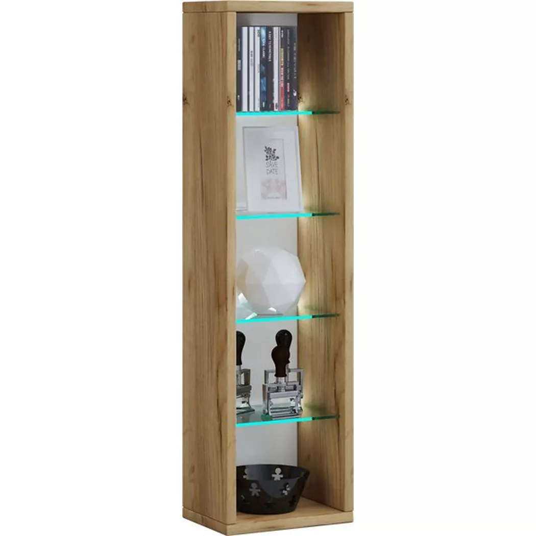 VCM - Holzregal stehend | platzsparender CD-Schrank | Elegantes DVD-Regal stehend | Blu-Ray Regal | CD Regal - Rasato, One Size, Bronzo