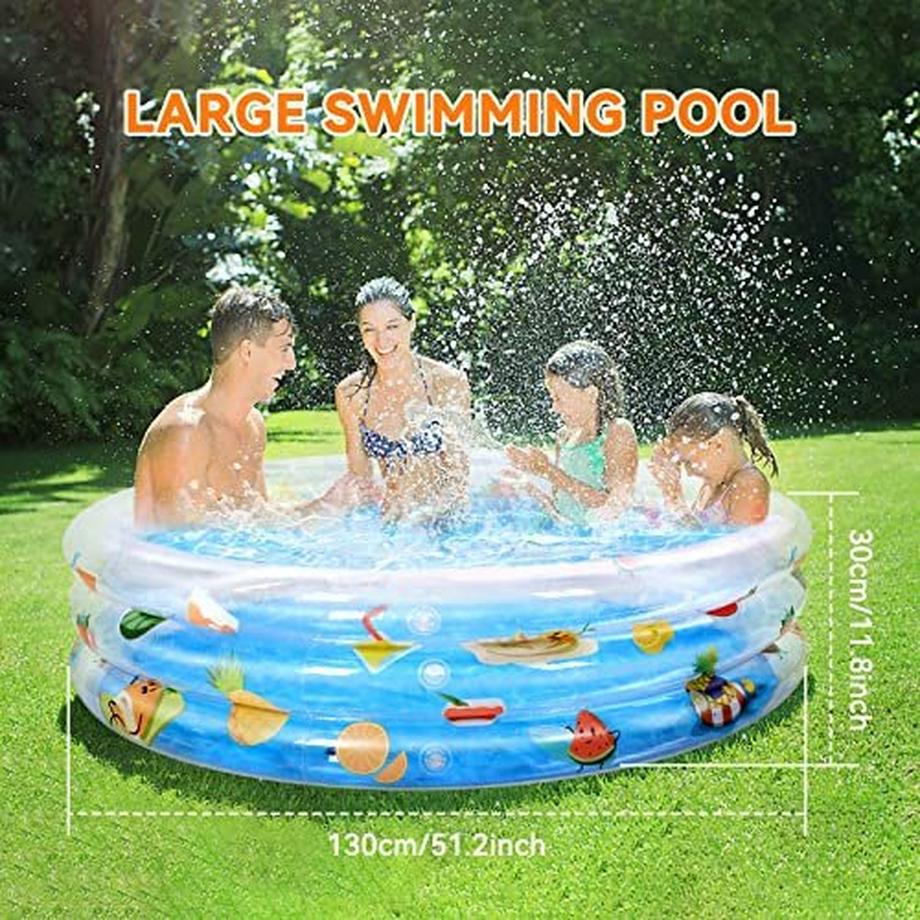 Activity-board  Planschbecken Baby, 2023 Rechteckiges aufblasbares Schwimmbad für Kinder Baby Planschbecken, Ø130 x 