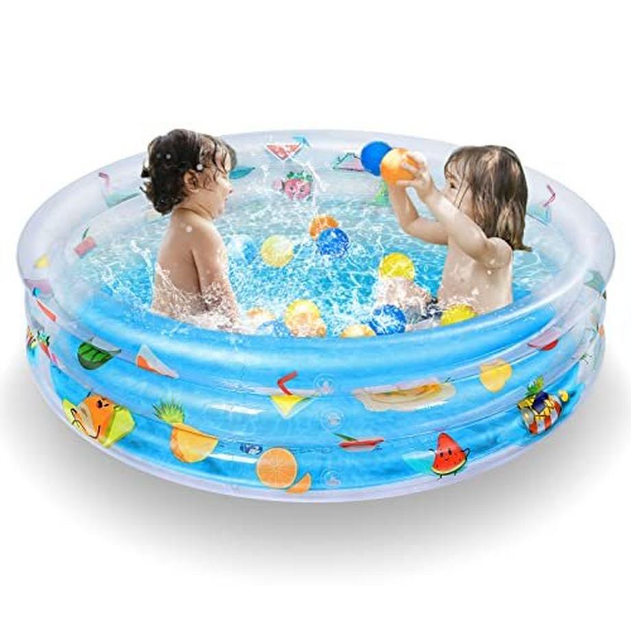 Pataugeoire bébé, 2023 piscine gonflable rectangulaire pour enfants pataugeoire bébé, Ø130 x 30 cm