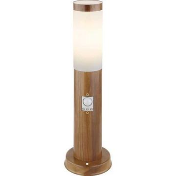 Lampe d'extérieur Boston inox 1xE27 aspect bois 13x13x45