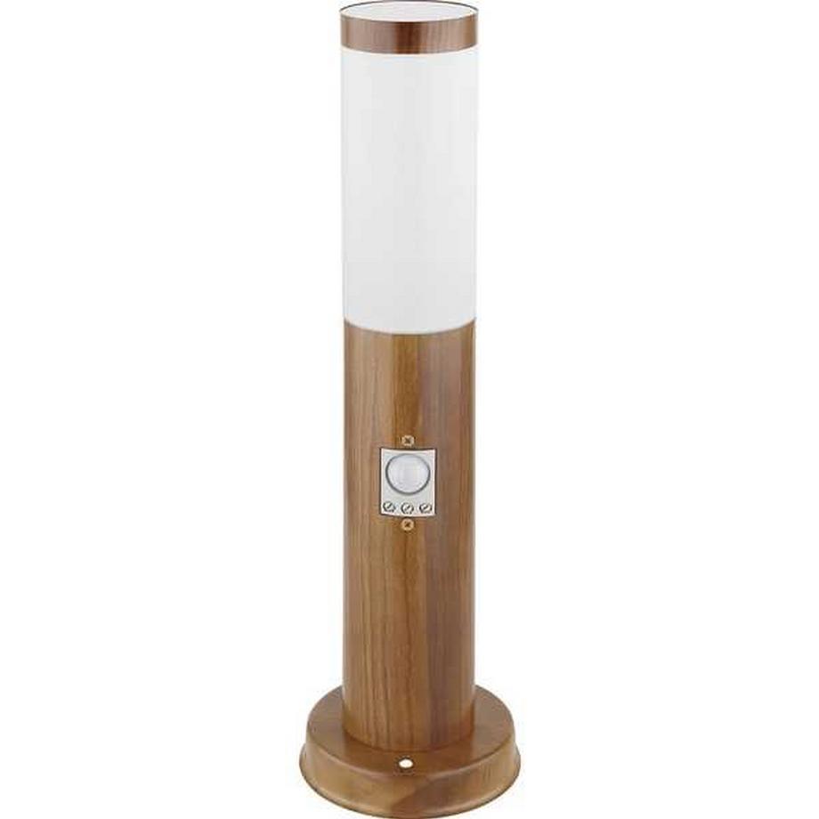 mutoni Lampe d'extérieur Boston inox 1xE27 aspect bois 13x13x45  