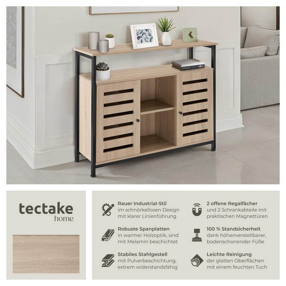 Tectake Buffet WARRINGTON style industriel  