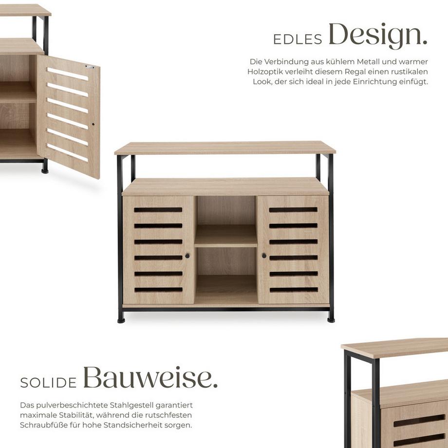 Tectake Buffet WARRINGTON style industriel  