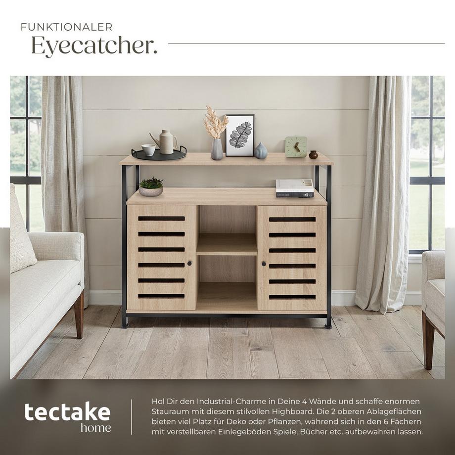 Tectake Buffet WARRINGTON style industriel  