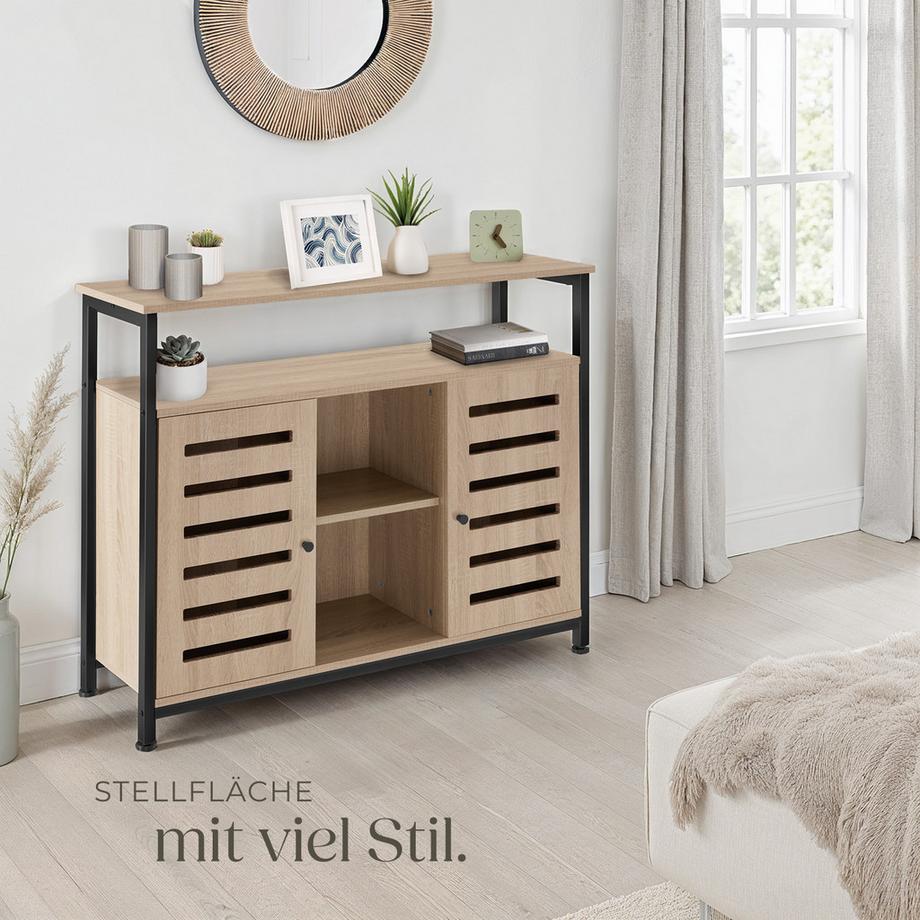 Tectake Sideboard Warrington Industrial Style Holz und Stahl  
