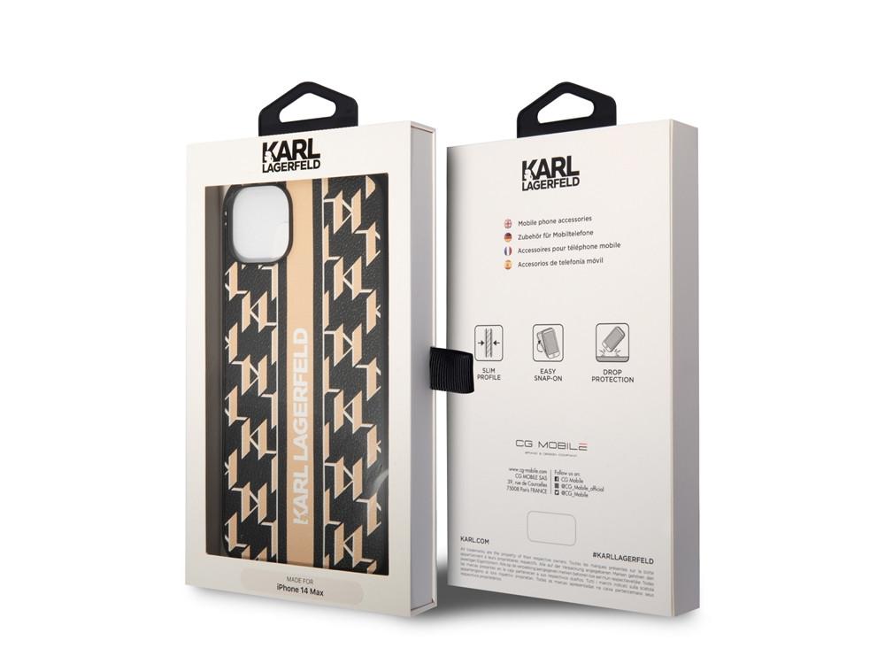 KARL LAGERFELD  Cover iPhone 14 Plus PU Monogram Stripe 