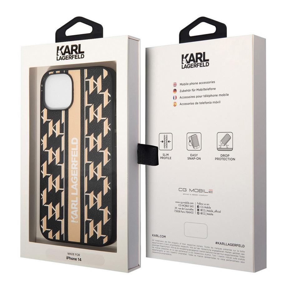 KARL LAGERFELD  Hülle iPhone 14 Plus PU Monogram Stripe 