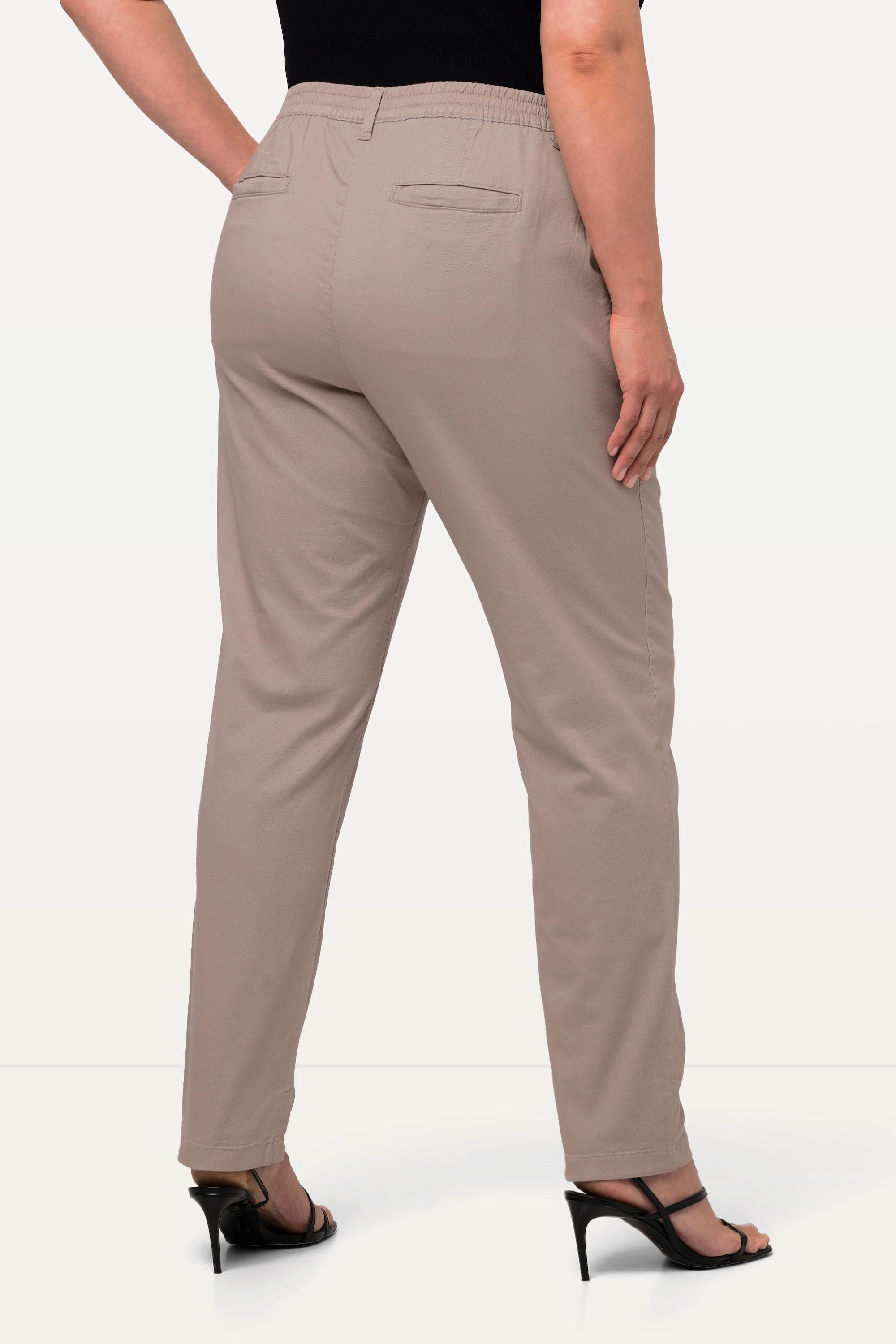 Ulla Popken  Chino Rena, teilelastischer Bund, konisches Bein 