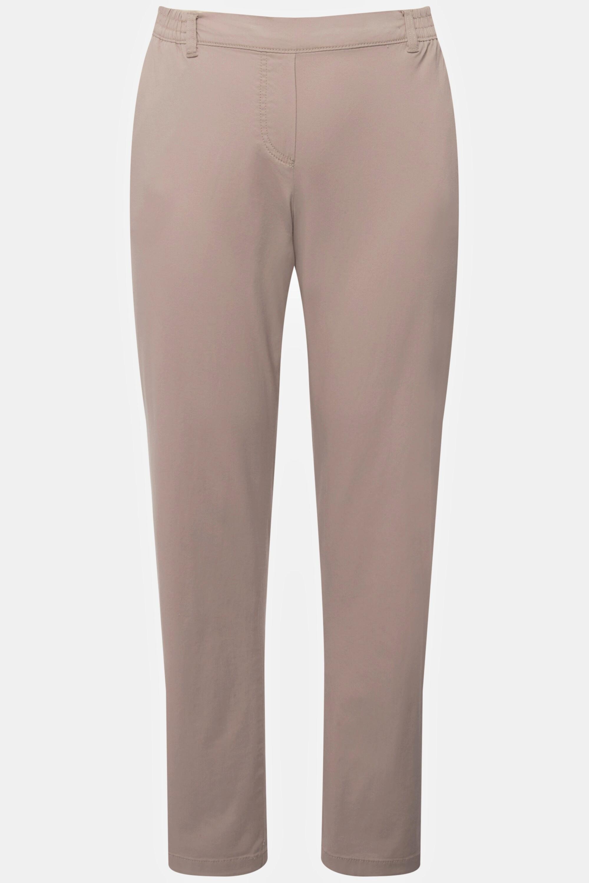 Ulla Popken  Chino Rena, teilelastischer Bund, konisches Bein 