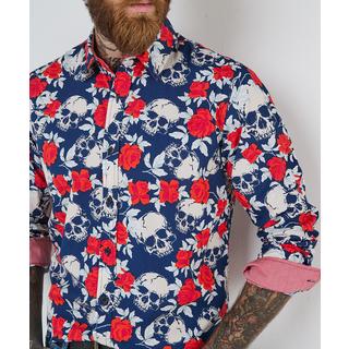 Joe Browns Camicia Maniche Lunghe Stampa Teschio Rosa  