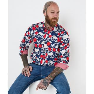 Joe Browns Camicia Maniche Lunghe Stampa Teschio Rosa  