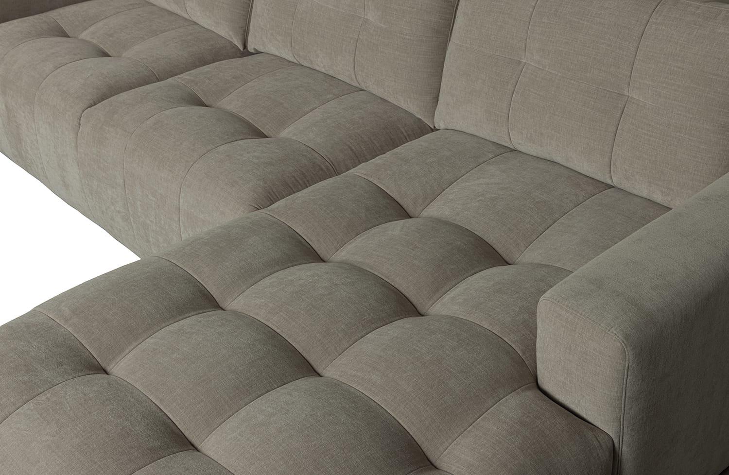 mutoni Ecksofa Bar rechts Webstoff Warm Grey 280x170  