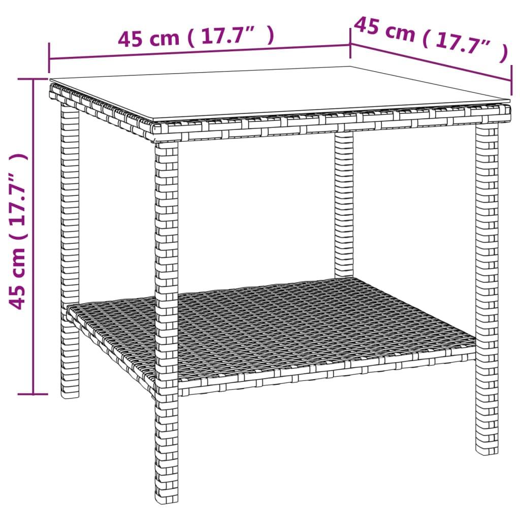 VidaXL Table d'appoint rotin synthétique  