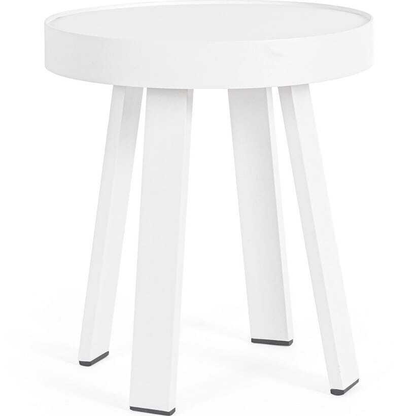 mutoni Table basse de jardin Spyro blanche ronde 41  