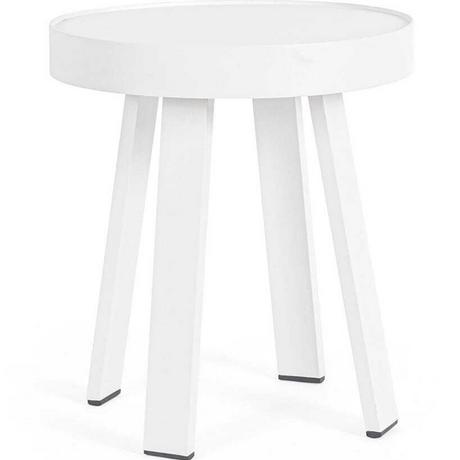 mutoni Table basse de jardin Spyro blanche ronde 41  