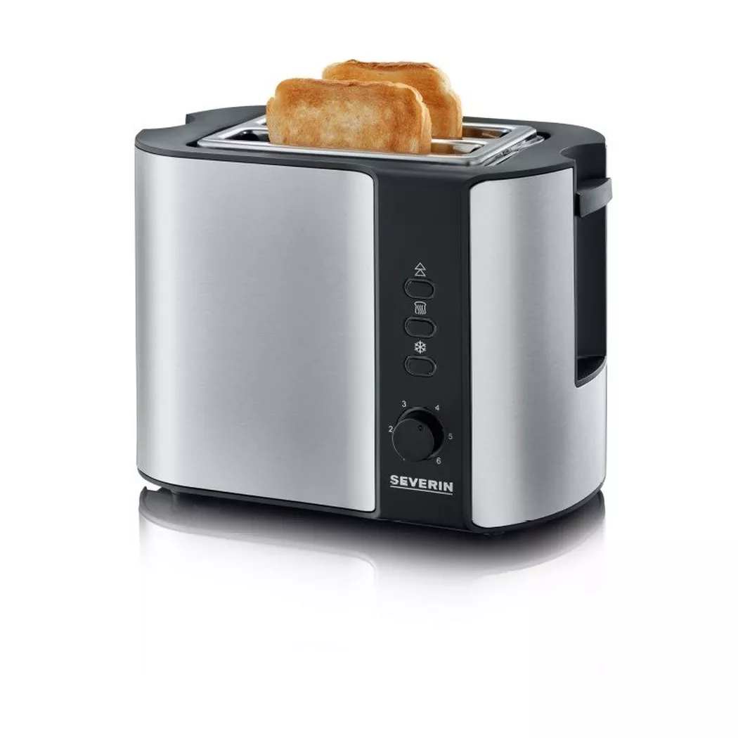 Severin AT2589 Grille-pain – acier inoxydable / noir