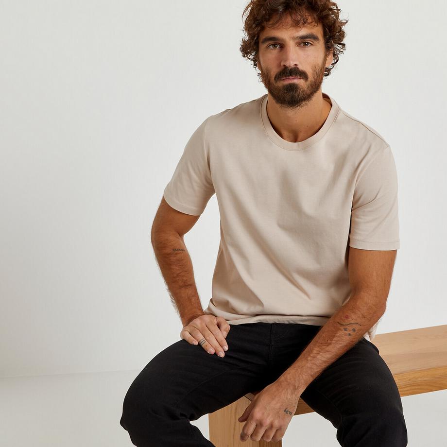 La Redoute Collections Rundhals Kurzarm T-Shirt  