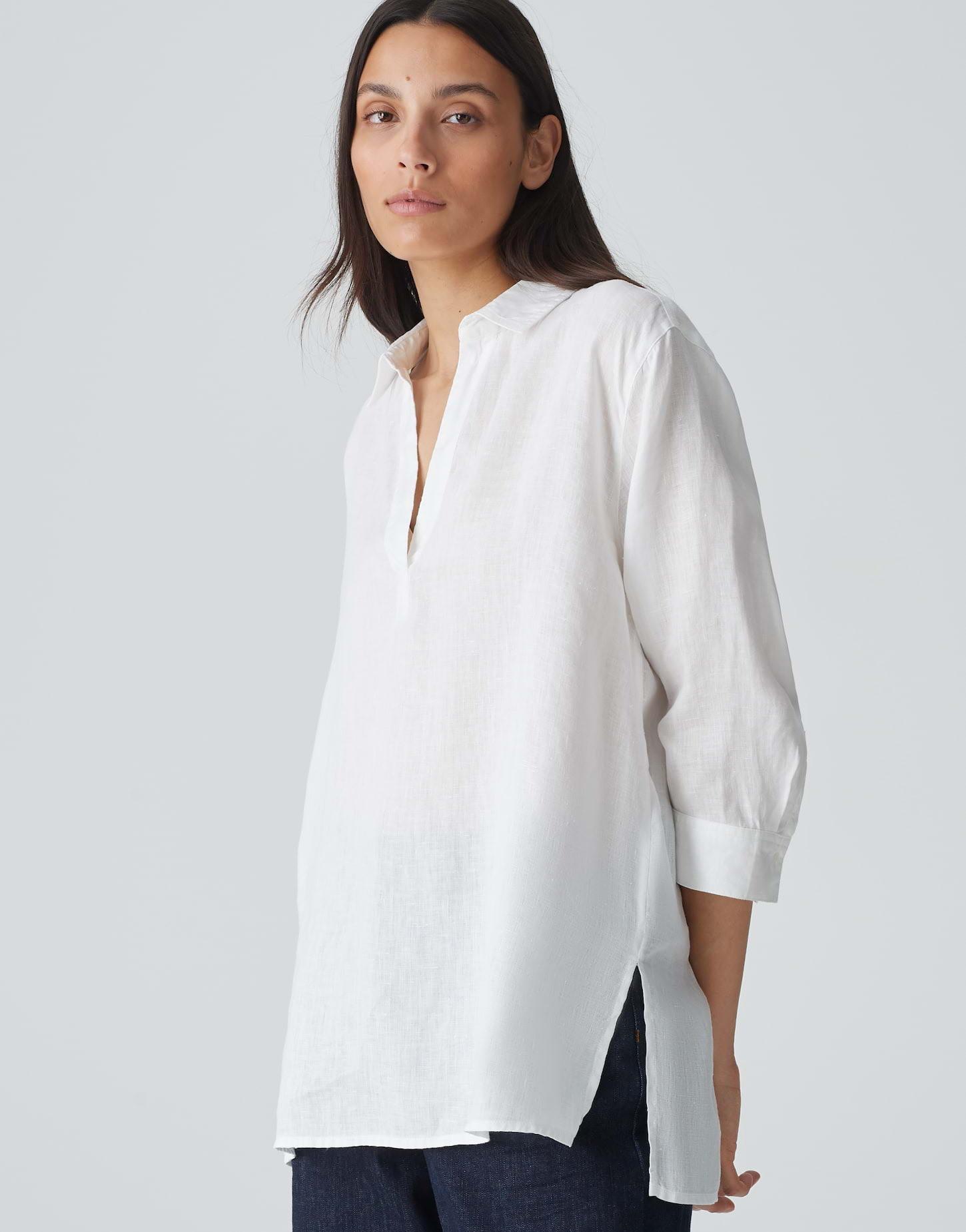 OPUS  Blouse en lin Fengani coupe droite 