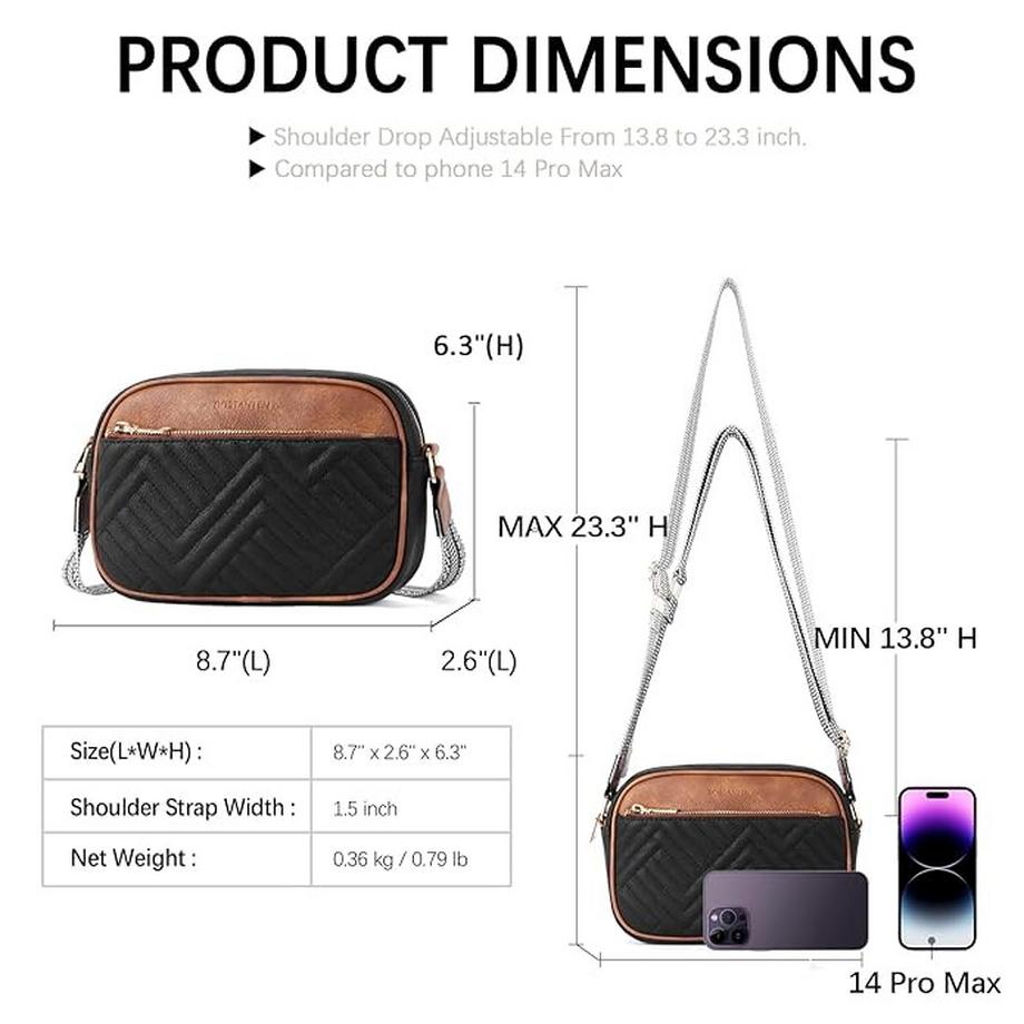 Only-bags.store Colorblock Mini Square Reissverschluss Umhängetasche mit gestepptem Detail breitem Riemen  